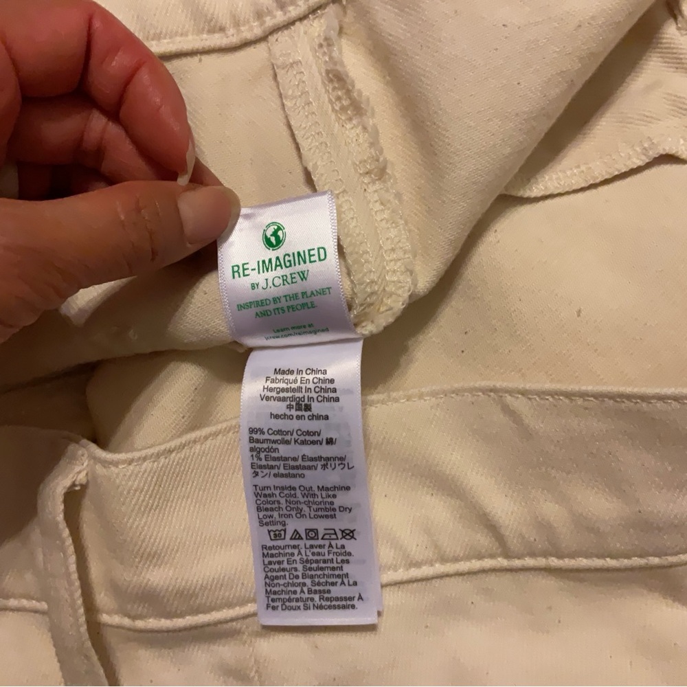 J. Crew Sailor Wide Leg Denim Pants Trouser with Gold Buttons Women’s 35 x 32 - Picture 10 of 13
